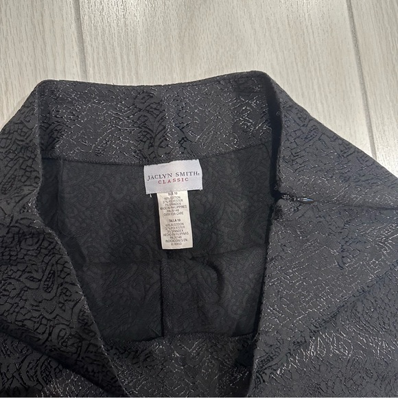 Jaclyn Smith Classic Women’s Patterned Black Dresspants with Zipper - Picture 2 of 4